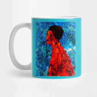 Gustav Klimt's Porträt einer Dame (Remix by SABRE) Mug